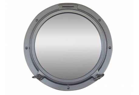 Decorative Silver Porthole Mirror 15"