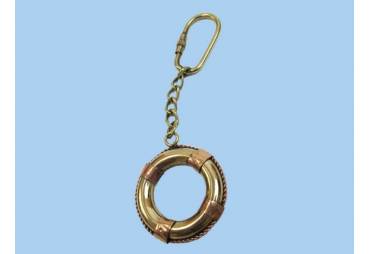 Solid Brass/Copper Lifering Keychain 4"