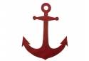 Rustic Red Wooden Wall Mounted Anchor Decoration 30"