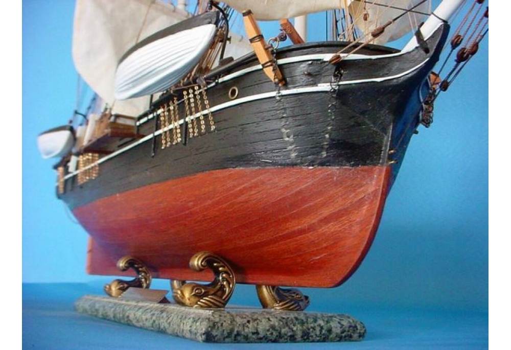 charles w. morgan wooden boat model