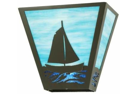 Sailboat Wall Sconce 13''W 