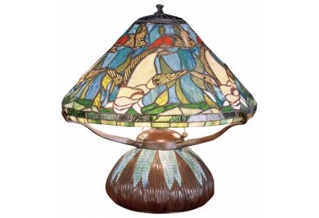 Tiffany Nautical Koi Mosaic Base 16" H Table Lamp with Bowl Shade