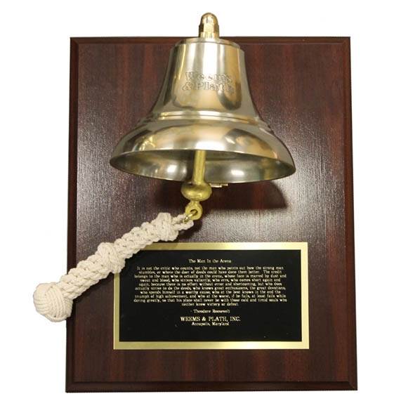 Brass Bell on Plaque by Weems and Plath