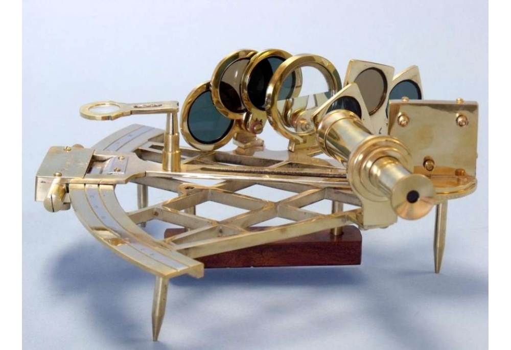 Admiral's Brass Sextant, Nautical Instrument