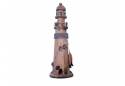 Wooden Fish Net and Rope Lighthouse 14"