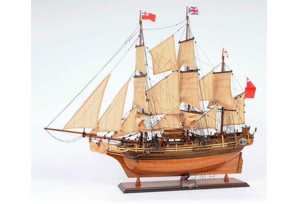 Famous Ships Not a Ki Tall Ship Model Wooden HMS Bounty Tall Model Ship 7" 