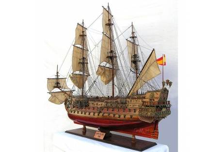 Handcrafted Wooden Boat Model San Felipe Tall Ship Decoration