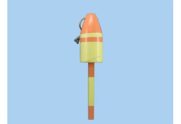Wooden Yellow and Orange Nautical Lobster Buoy 16"