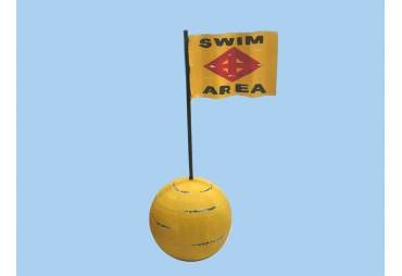 Wooden Swim Area Signal Buoy 16"