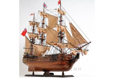 Mantel Decoration Tall Ship Model HMS Surprise Scaled Boat handcrafted from beautiful wood such as rosewood, mahogany, teak, and other exotic wood.