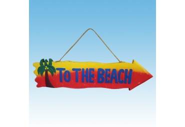 Wooden To the Beach Arrow Sign 20"