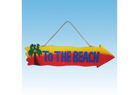 Wooden To The Beach Arrow Sign 20, Wooden Beach Sign With Arrow