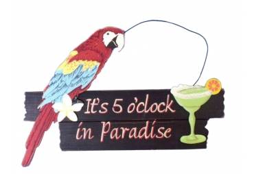 Wooden Paradise Sign 14"