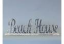 Wooden Blue Beach House Table Word Sign 19"