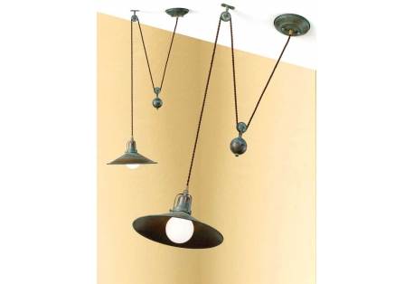  Brass Nautical Pendant Lighting With Pulley 