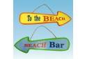 Wooden Beach Arrow Signs 20" - Set of 2