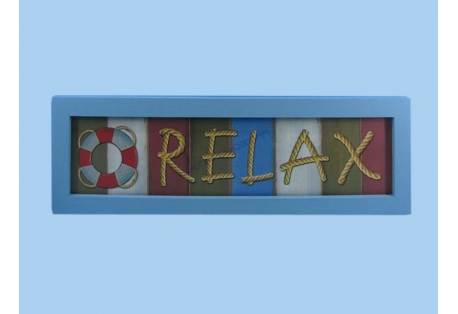 Wooden Relax Nautical Plaque 24"