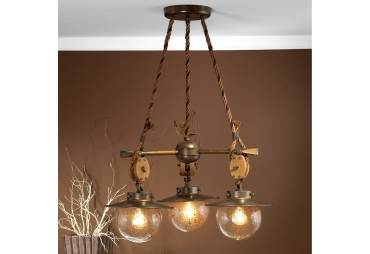Three Light Chandelier from the Cadernal Collection