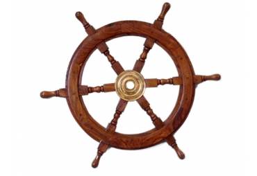 Classic Wooden Ship Wheel 24"