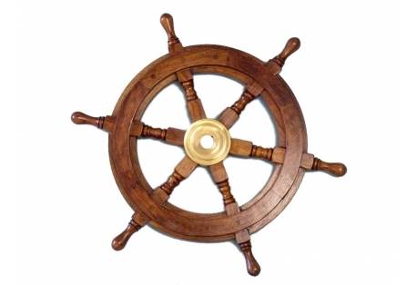 Classic Wooden Ship Wheel 15"