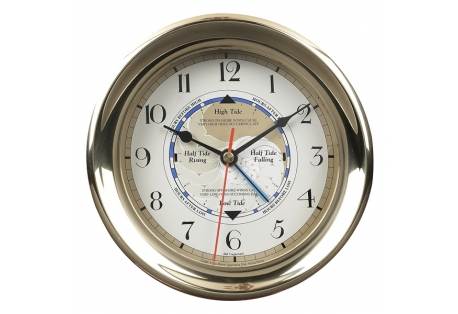 Captain's Time and Tide Clock in Brass