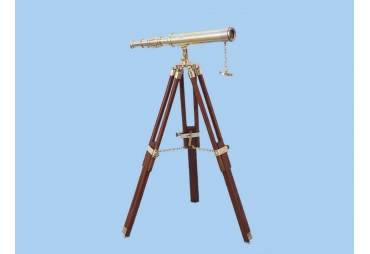Floor Standing Brass Harbor Master Telescope 30"