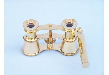 Captain's Solid Brass Binocular w/Handle 4"