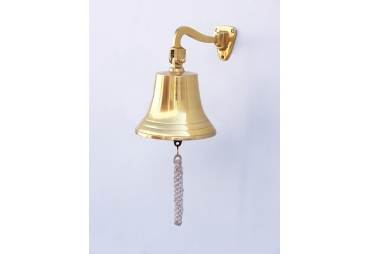 Brass Hanging Ship's Bell 9"