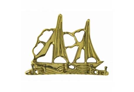 Nautical Wall Decor Sailboats in Brass 