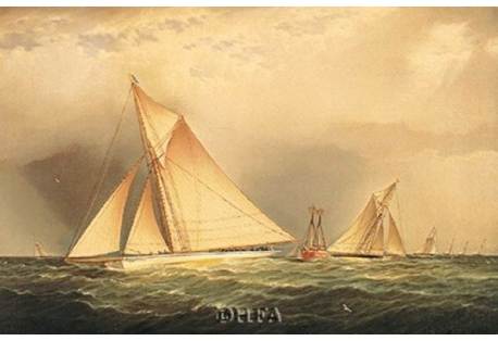 Sailboats Puritan & Priscilla off Sandy Hook 