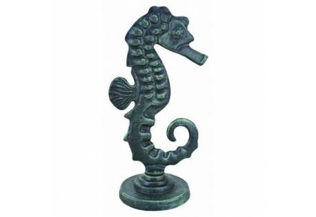 Rustic Cast Iron Seahorse on Base 12"