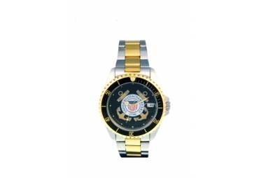  MEN'S COAST GUARD MILITARY WATCHES-TWO TONE