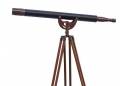 Floor Standing Antique Copper With Leather Anchormaster Telescope 65"