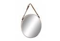 Customary Styled Stainless Steel Leather Wall Mirror 