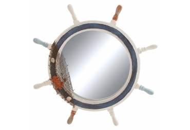 Ship Wheel Decorative Wall Mirror