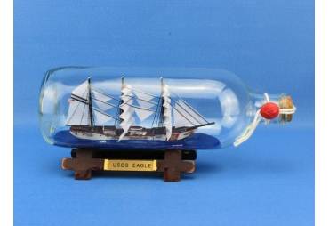 USCG Eagle Ship In A Bottle 9"