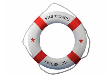 RMS Titanic Lifering 30" - Red
