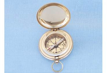 Captain's Brass Pocket Compass 3"