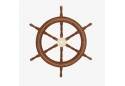 Nautical Wall Decor Wood Brass Ship Wheel 