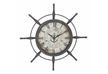 Nautical Wall Decor Ship Wheel Clock 