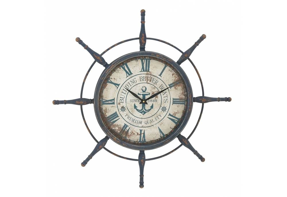 Nautical Wall Decor Ship Wheel Clock