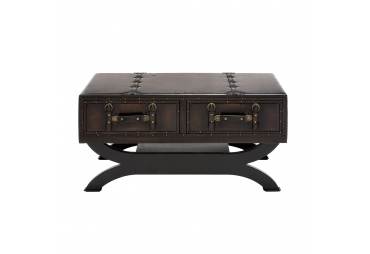 Classy Wood & Leather Coffee Table