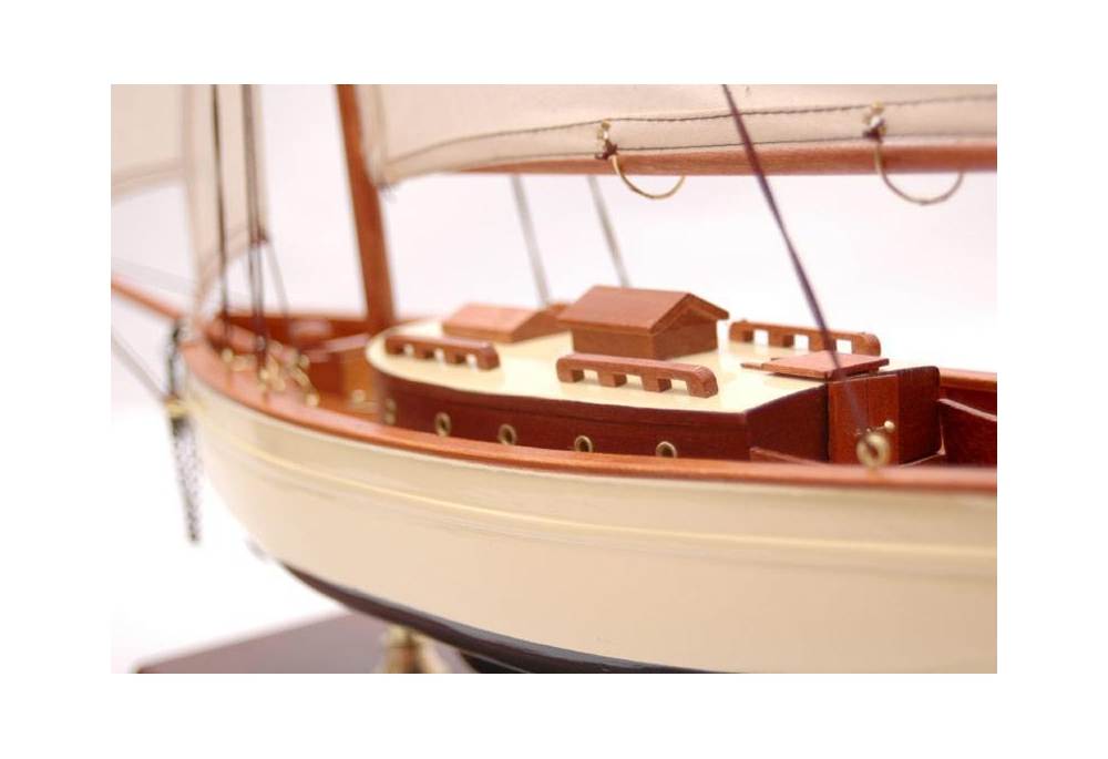 1930's Classic Model Yacht Wood Model Boat by Authentic Models