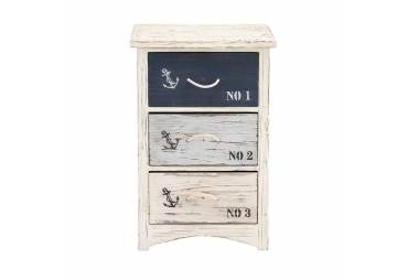 Wooden Nautical Chest 3 Drawers 