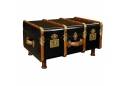 Stateroom Steamer Travel Trunk Coffee Table Antiqued Black Authentic Models