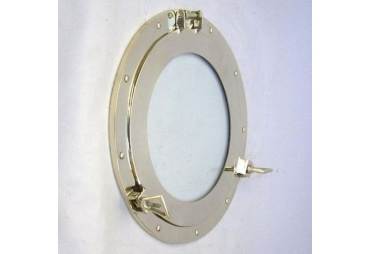 Brass Porthole Glass, 15"