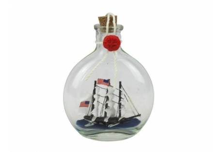 USS Constitution Model Ship in a Glass Bottle 4"
