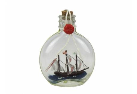 Santa Maria Model Ship in a Glass Bottle 4"