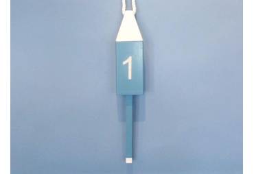 Wooden Light Blue Number 1 Squared Buoy 15"