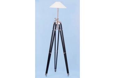 Black/Chrome Royal Marine Lamp Stand 70"